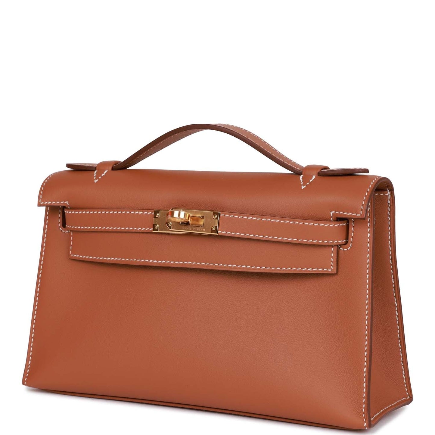 Hermes Kelly Pochette Gold Swift Gold Hardware