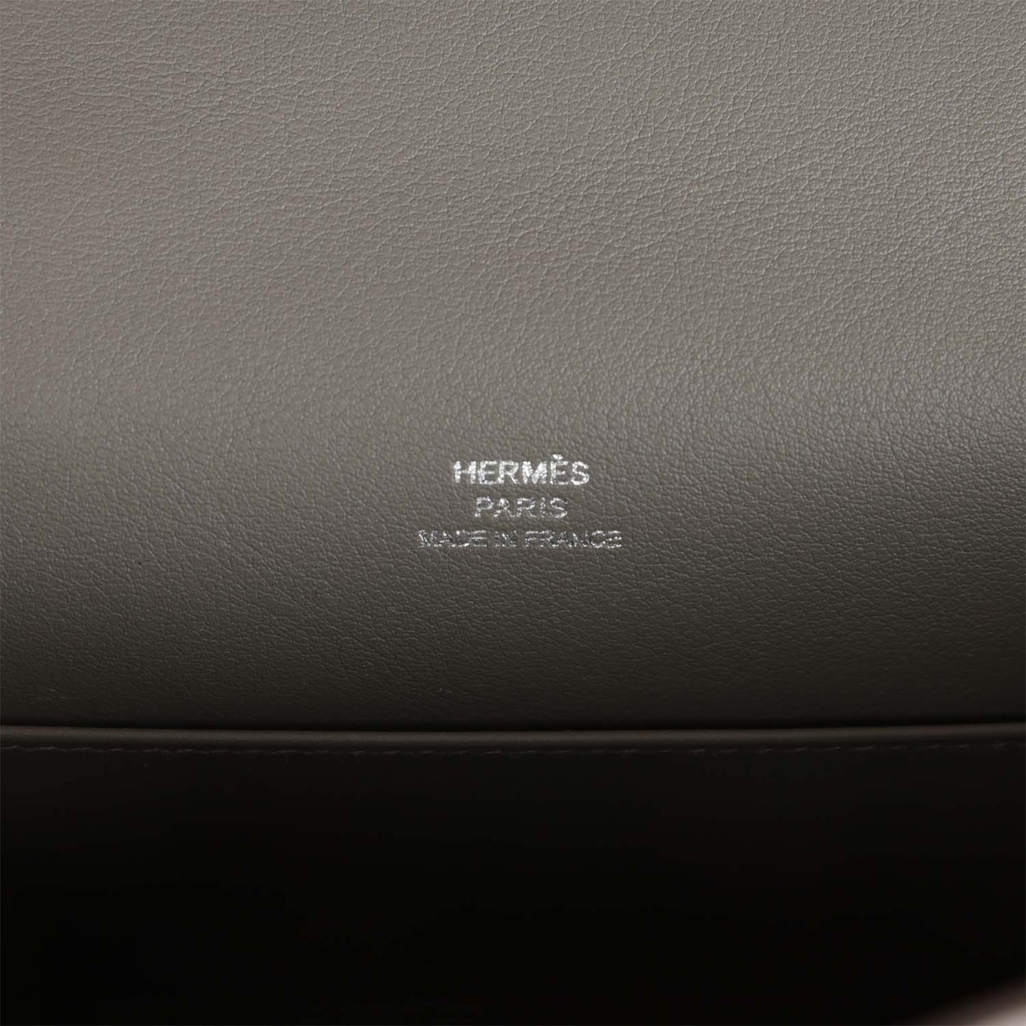 Hermes Kelly Pochette Gris Meyer Swift Palladium Hardware