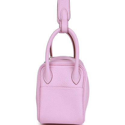 Hermes Mini Lindy Mauve Sylvestre Clemence Palladium Hardware