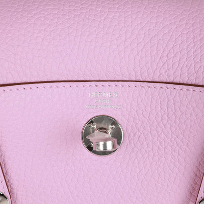 Hermes Mini Lindy Mauve Sylvestre Clemence Palladium Hardware