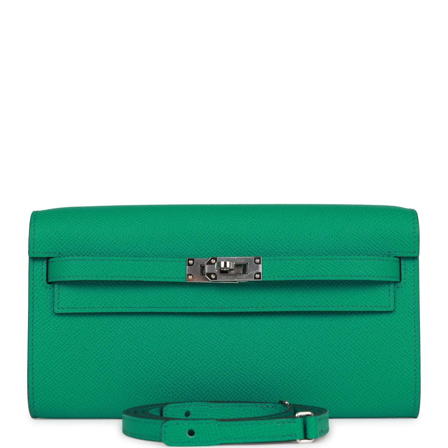 Hermes Kelly Wallet To Go Vert Jade Epsom Palladium Hardware