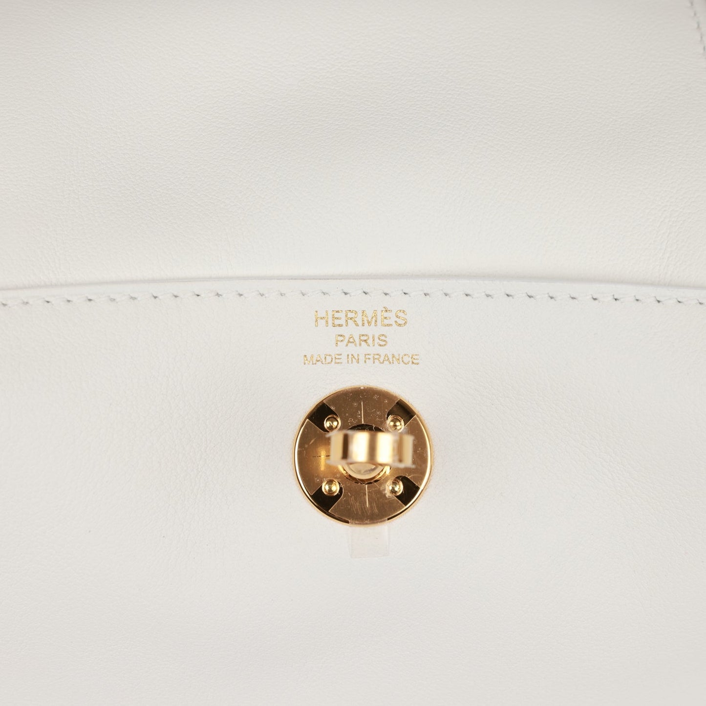 Hermes Mini Lindy White Swift Gold Hardware