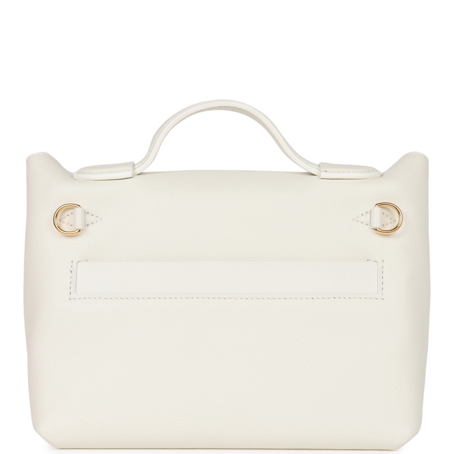 Hermes Mini 24/24 Bag White Evercolor and Swift Gold Hardware