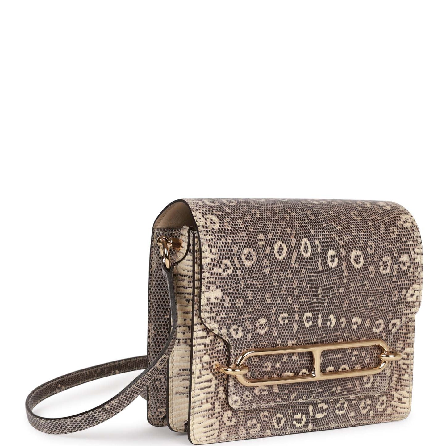 Hermes Mini Sac Roulis Ombre Lizard Salvatore Gold Hardware