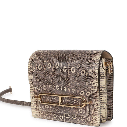 Hermes Mini Sac Roulis Ombre Lizard Salvatore Gold Hardware