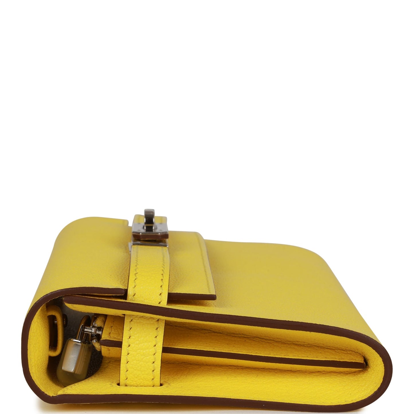 Hermes Kelly Wallet To Go Jaune Citron Chevre Palladium Hardware