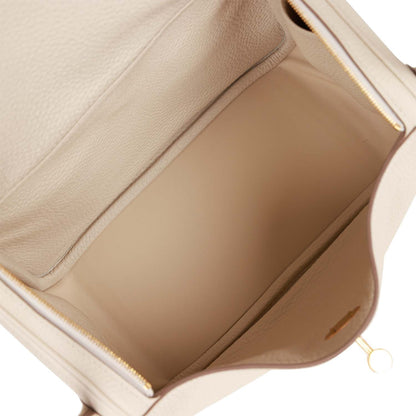 Hermes Lindy 26 Craie Clemence Gold Hardware