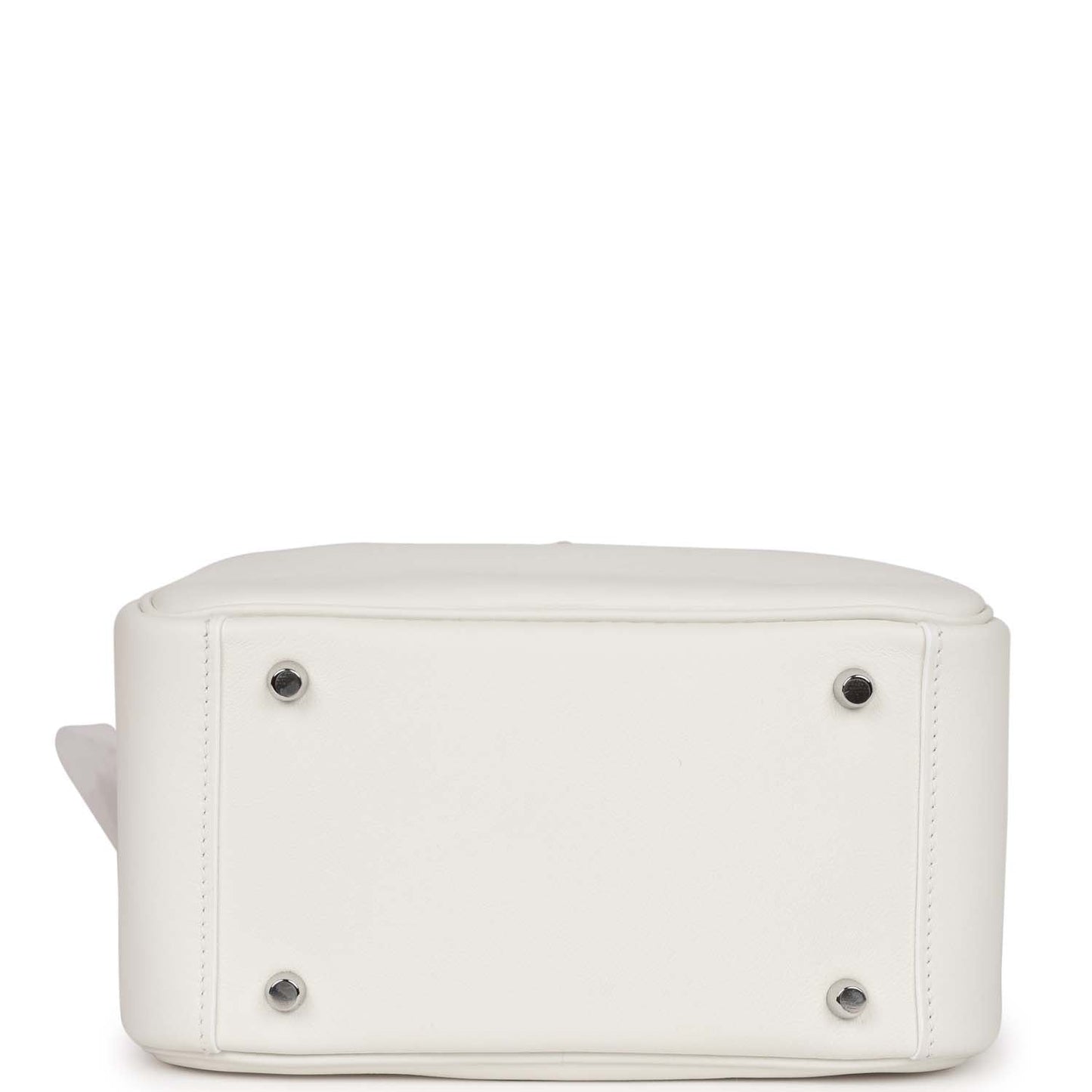 Hermes Mini Lindy White Swift Palladium Hardware