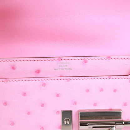 Hermes Mini Verrou Chaine Bag Bubblegum Ostrich Palladium Hardware