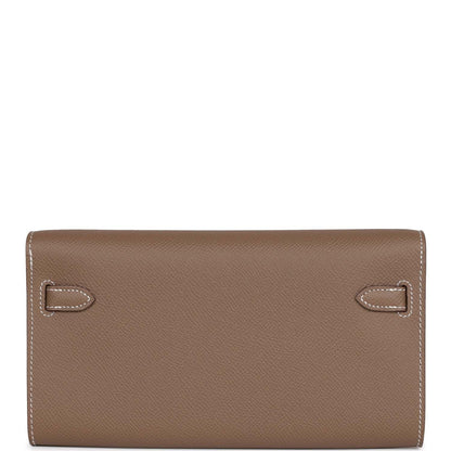 Hermes Kelly Wallet To Go Etoupe Epsom Gold Hardware