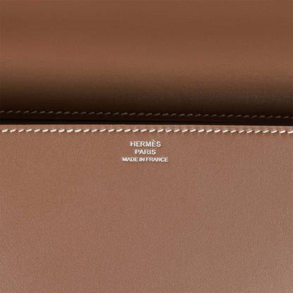 Hermes Medor Clutch 23 Etoupe Tadelakt Palladium Hardware