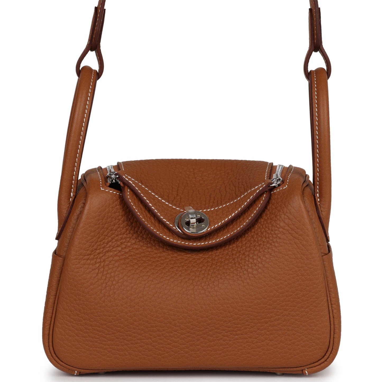 Hermes Mini Lindy Gold Clemence Palladium Hardware