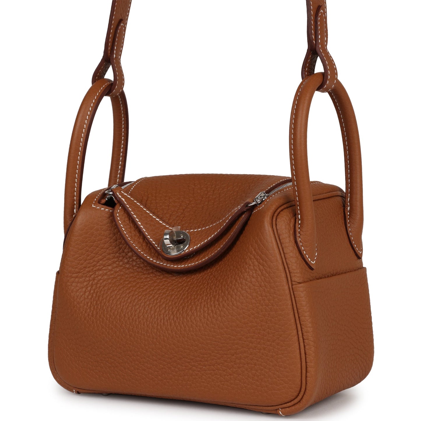 Hermes Mini Lindy Gold Clemence Palladium Hardware