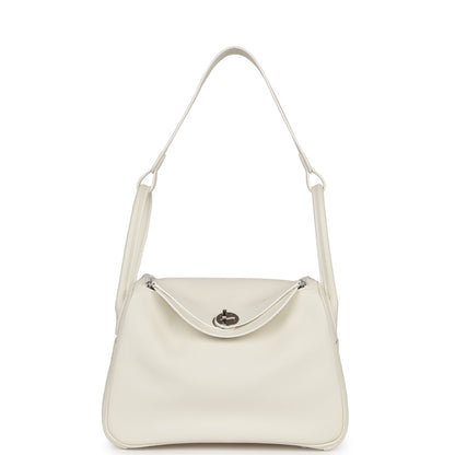 Hermes Lindy 26 White Evercolor Palladium Hardware