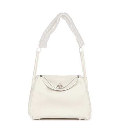 Hermes Lindy 26 White Evercolor Palladium Hardware