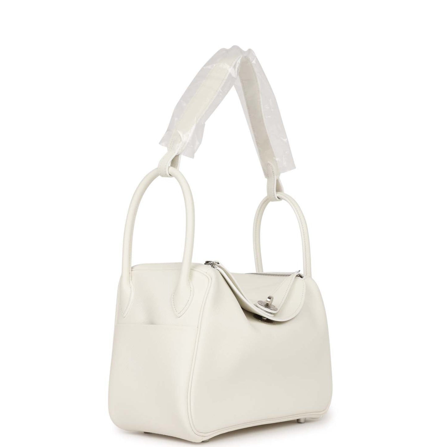 Hermes Lindy 26 White Evercolor Palladium Hardware