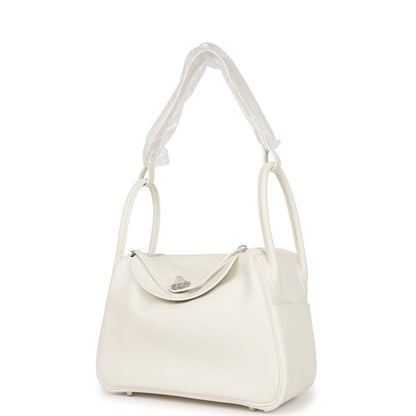 Hermes Lindy 26 White Evercolor Palladium Hardware