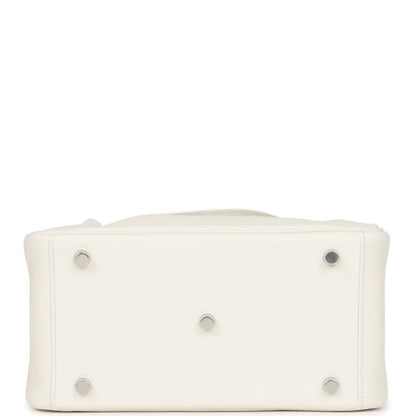 Hermes Lindy 26 White Evercolor Palladium Hardware