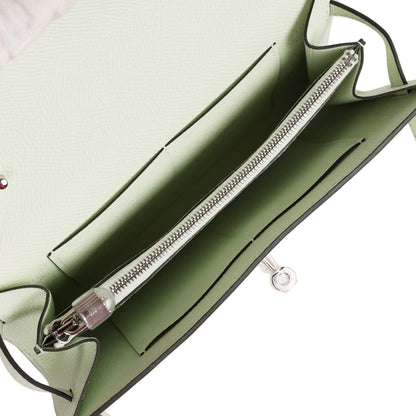 Hermes Kelly Wallet To Go Vert Fizz Epsom Palladium Hardware