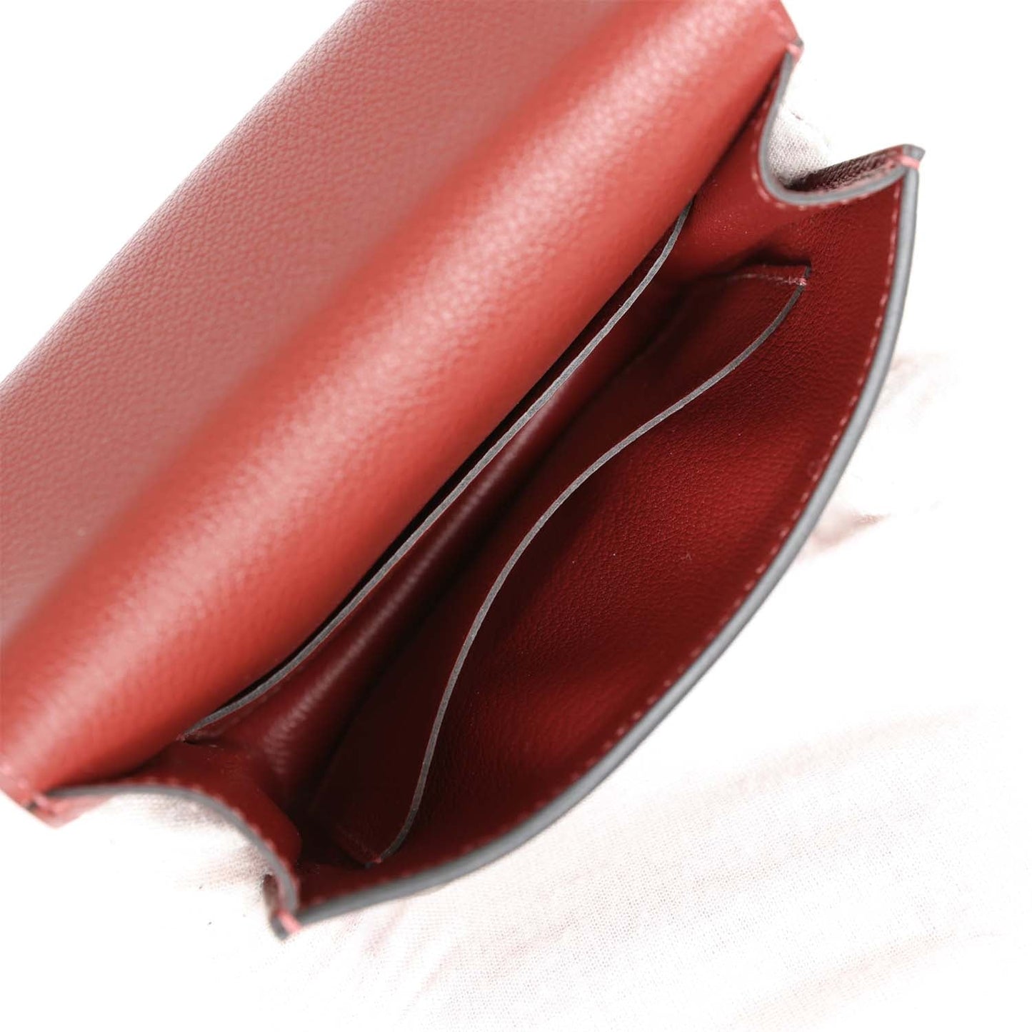 Hermes Roulis Slim Wallet Bi-Color Rouge H/Rose Azalee Evercolor Palladium Hardware