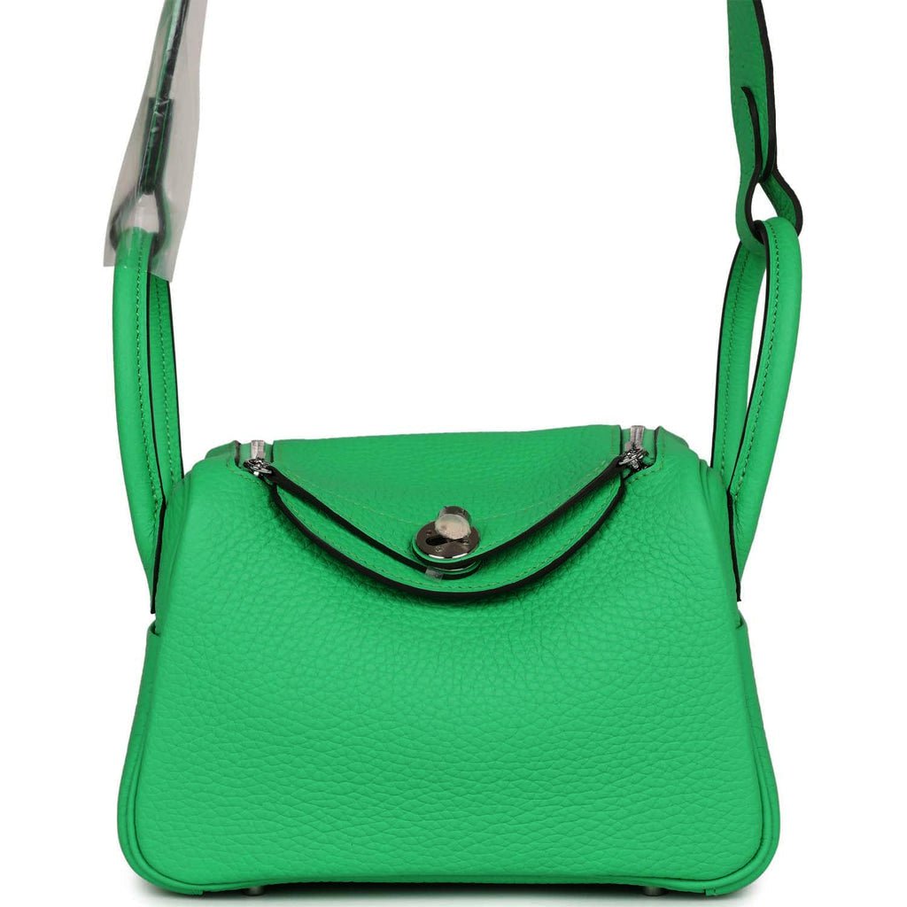 Hermes Mini Lindy Vert Comics Clemence Palladium Hardware