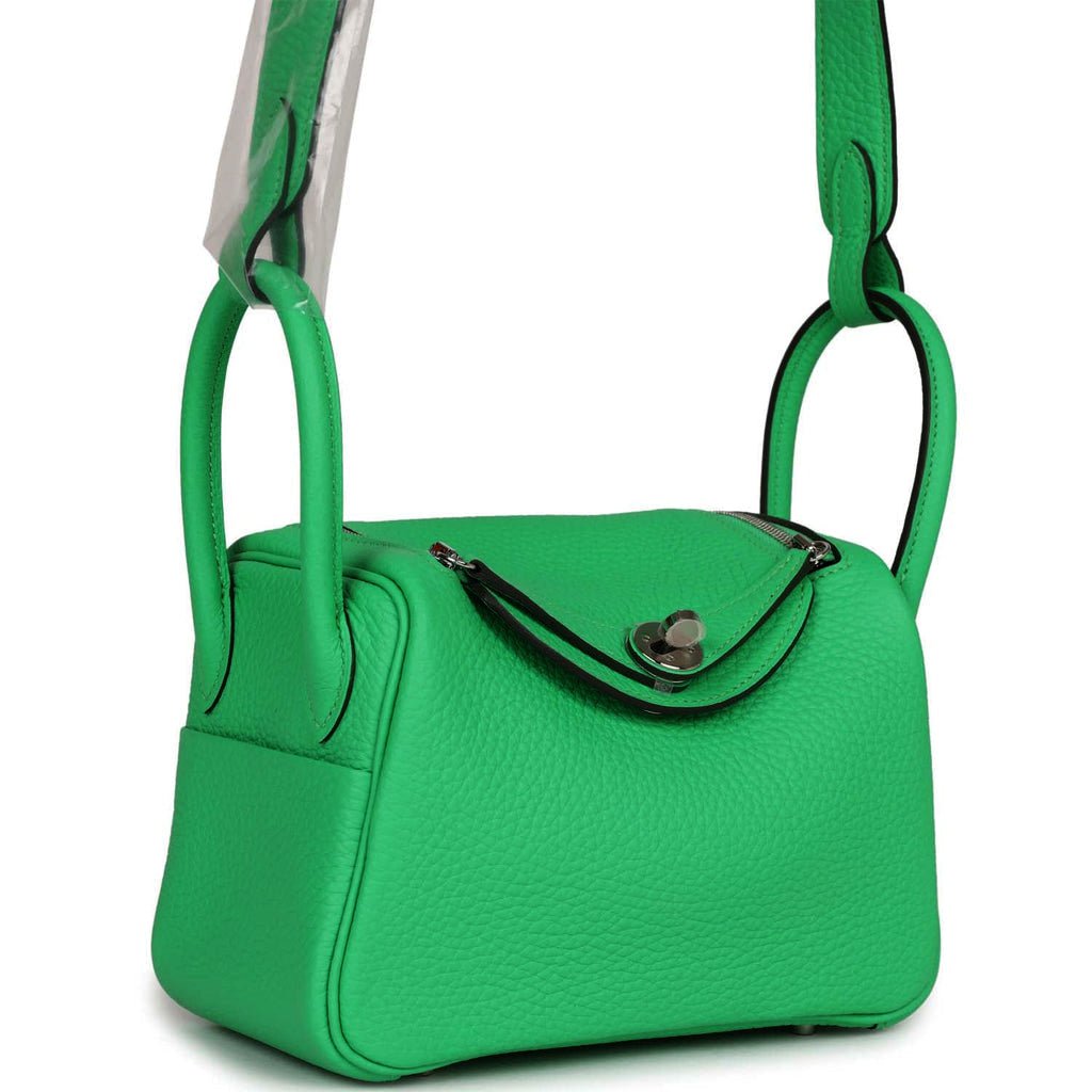 Hermes Mini Lindy Vert Comics Clemence Palladium Hardware