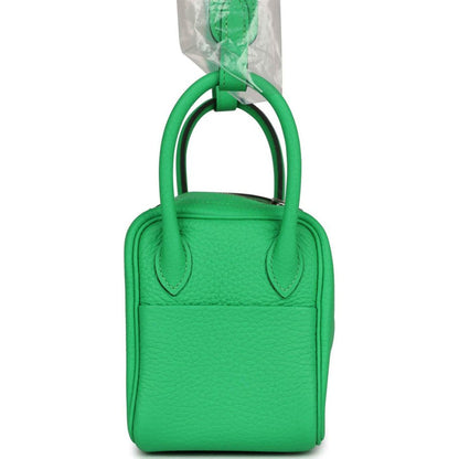 Hermes Mini Lindy Vert Comics Clemence Palladium Hardware