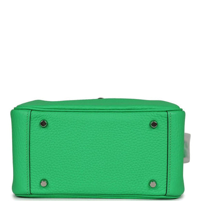 Hermes Mini Lindy Vert Comics Clemence Palladium Hardware