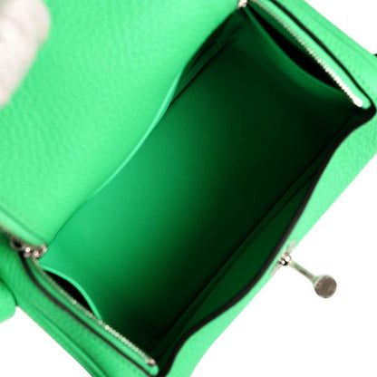 Hermes Mini Lindy Vert Comics Clemence Palladium Hardware