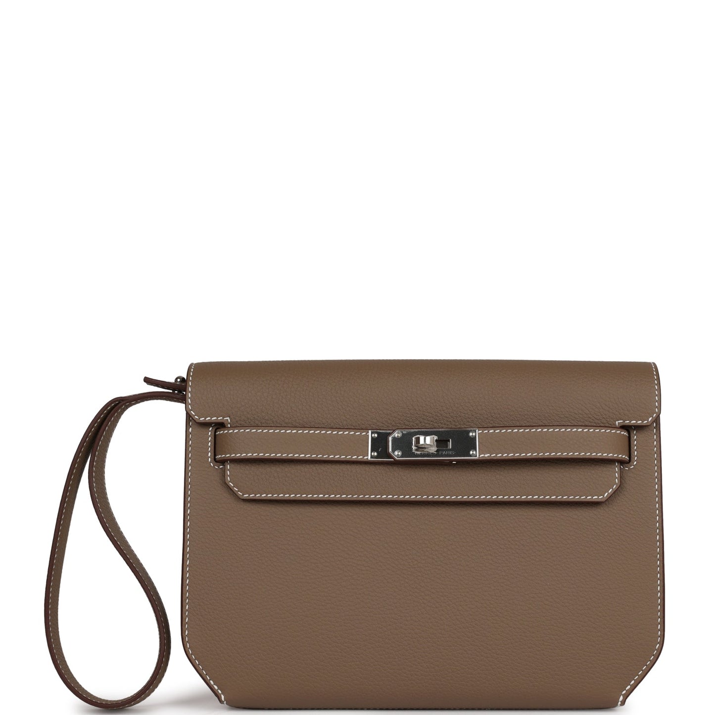 Hermes Kelly Depeches 25 Etoupe Togo Palladium Hardware