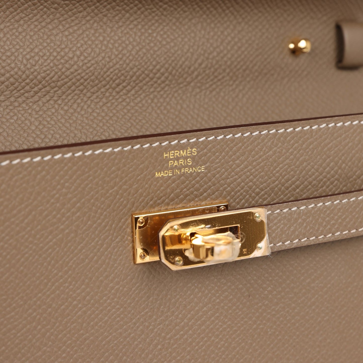 Hermes Kelly Wallet To Go Etoupe Epsom Gold Hardware