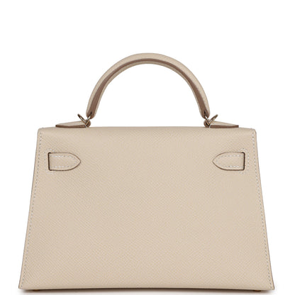 Hermes Kelly Sellier 20 Craie Verso Epsom Permabrass Hardware