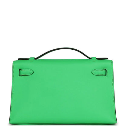 Hermes Kelly Pochette Vert Comics Swift Gold Hardware