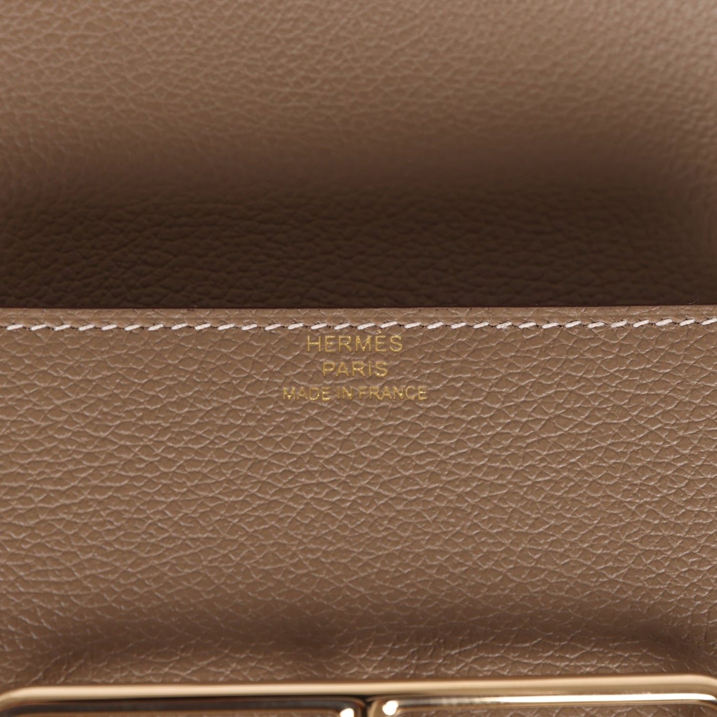 Hermes Roulis Slim Wallet Etoupe Evercolor Gold Hardware