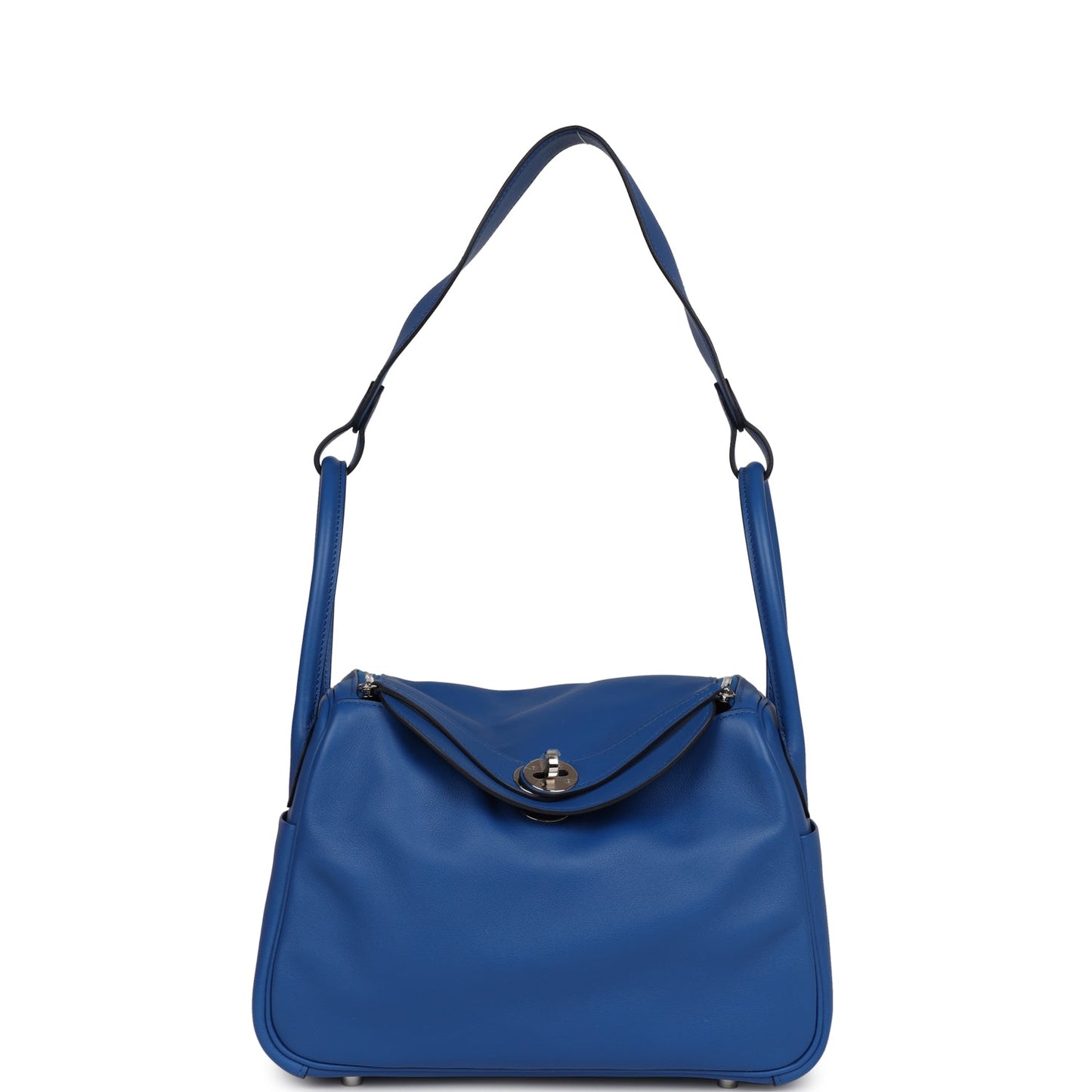 Hermes Lindy 26 Bleu France Verso Swift Palladium Hardware