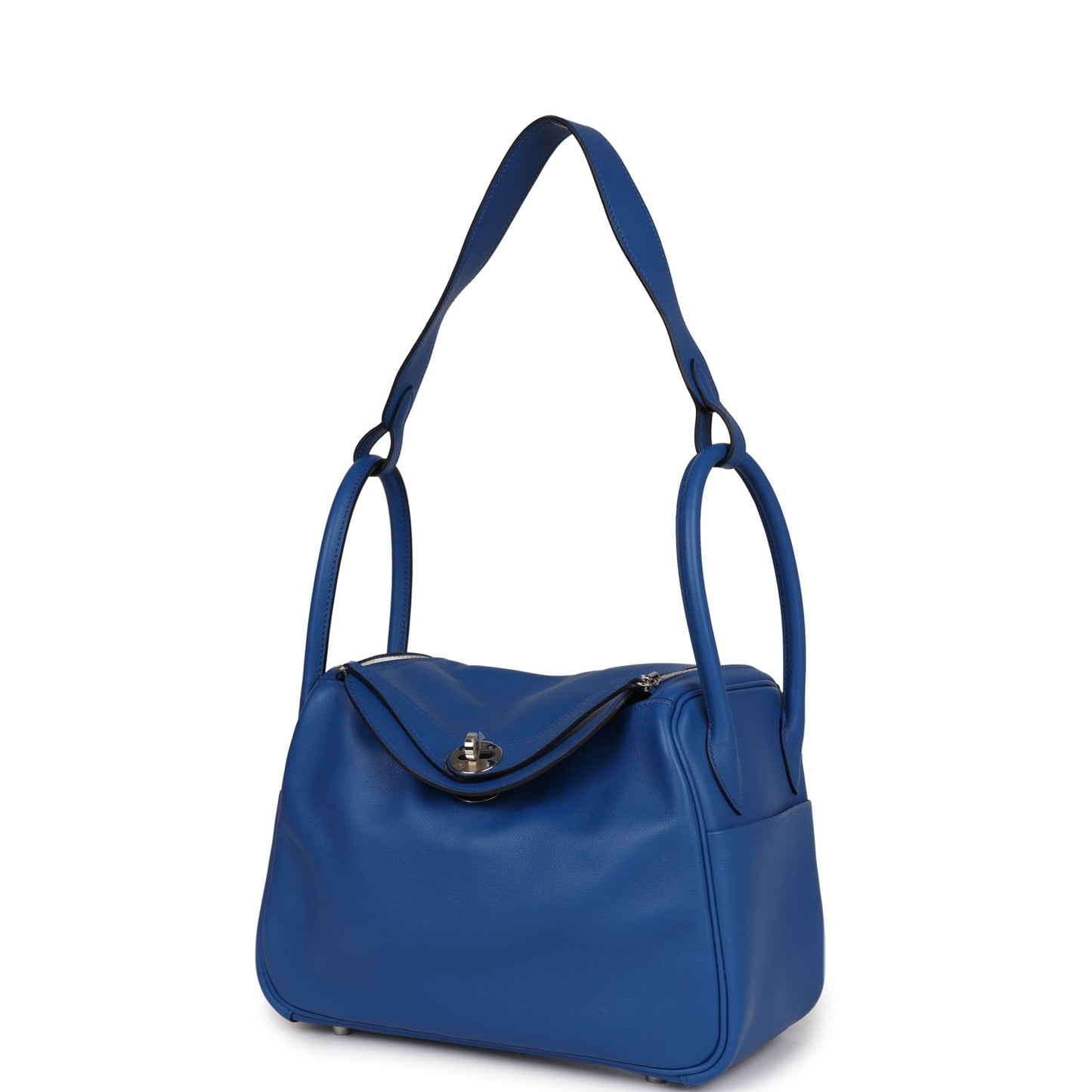 Hermes Lindy 26 Bleu France Verso Swift Palladium Hardware