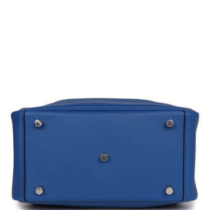 Hermes Lindy 26 Bleu France Verso Swift Palladium Hardware