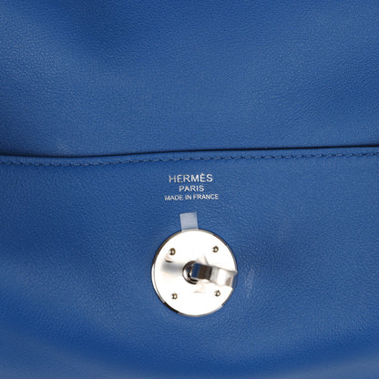 Hermes Lindy 26 Bleu France Verso Swift Palladium Hardware