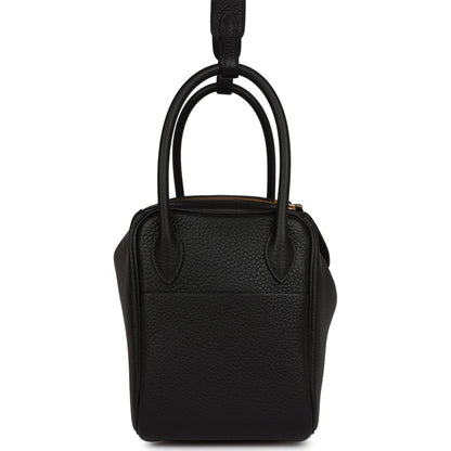 Hermes Lindy 26 Black Clemence Gold Hardware