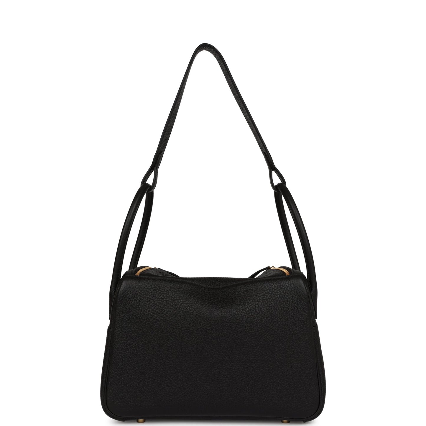 Hermes Lindy 26 Black Clemence Gold Hardware