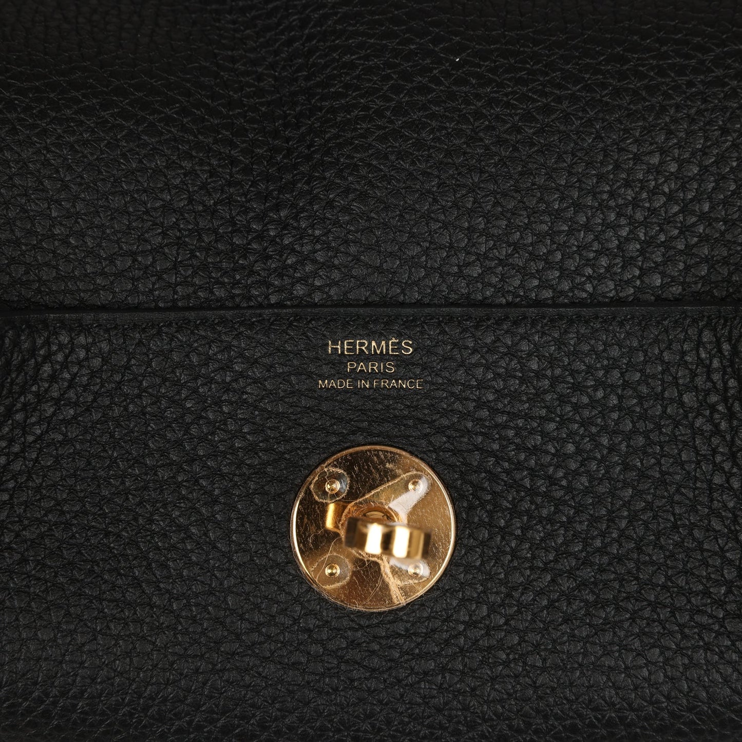 Hermes Lindy 26 Black Clemence Gold Hardware