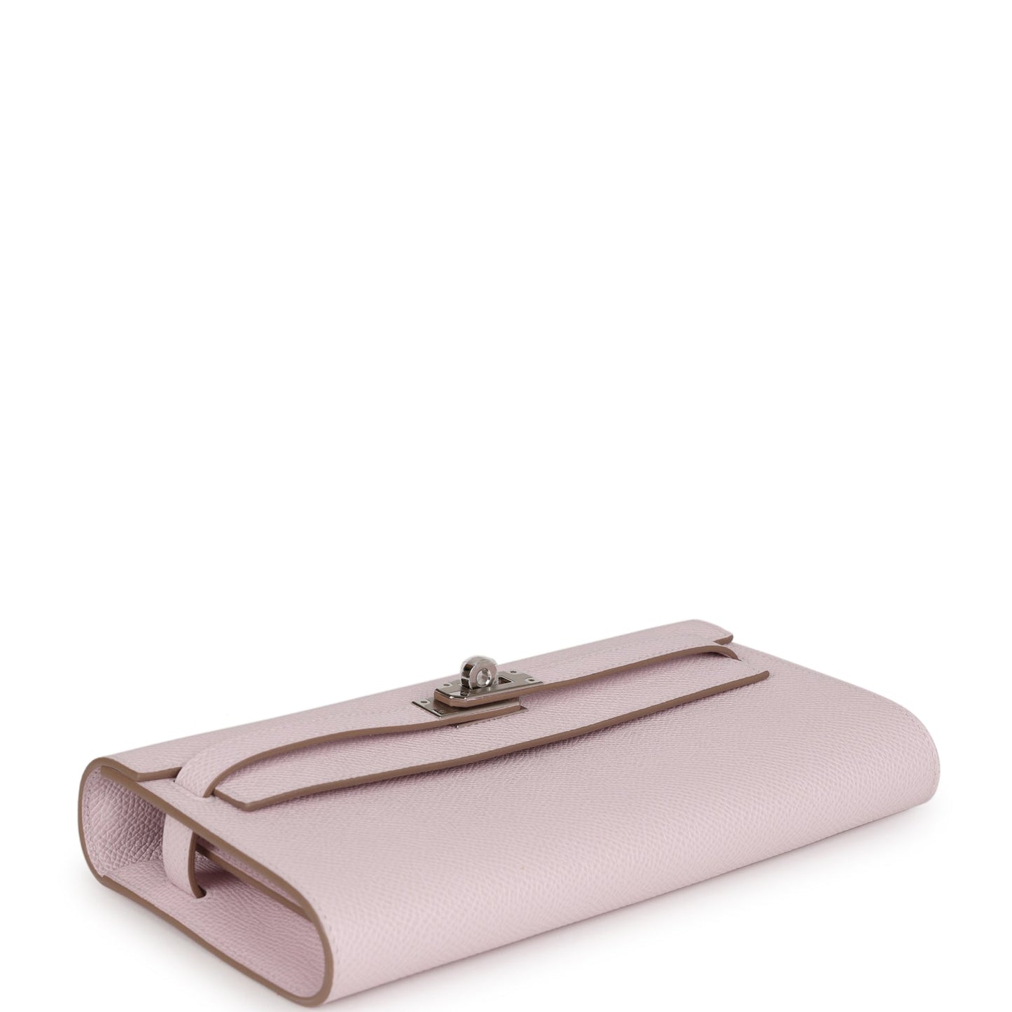 Hermes Kelly Wallet To Go Mauve Pale Epsom Palladium Hardware