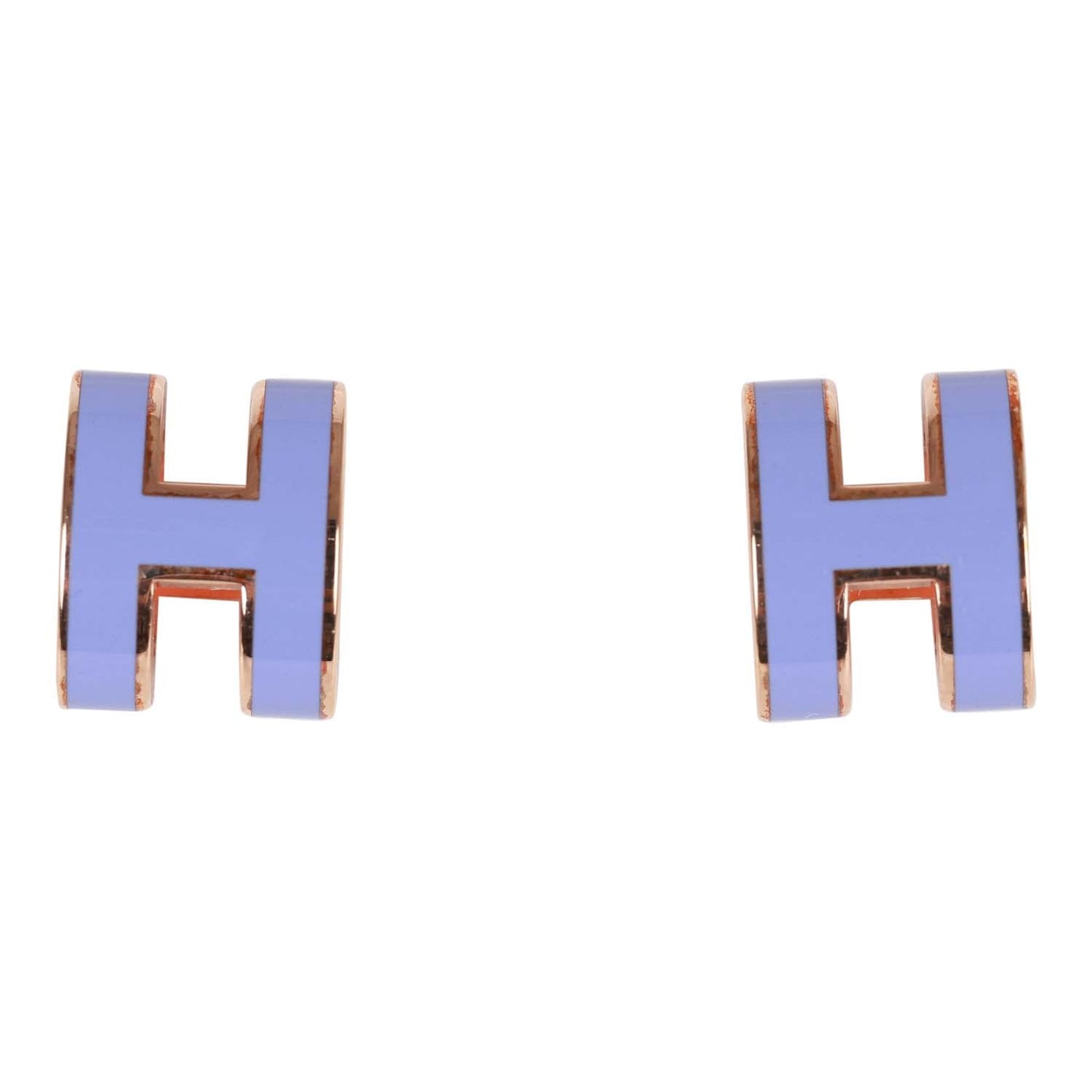 Hermes Lilac Enamel Mini Pop H Earrings