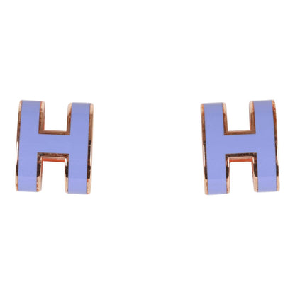 Hermes Lilac Enamel Mini Pop H Earrings