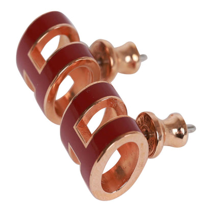 Hermes Red Enamel Mini Pop H Earrings