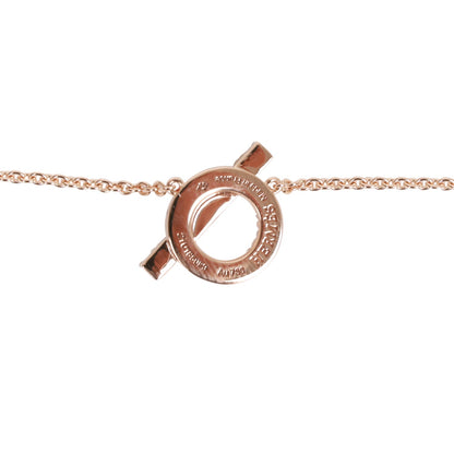 Hermes 18k Rose Gold San Coloris Diamond Finesse Pendant Necklace