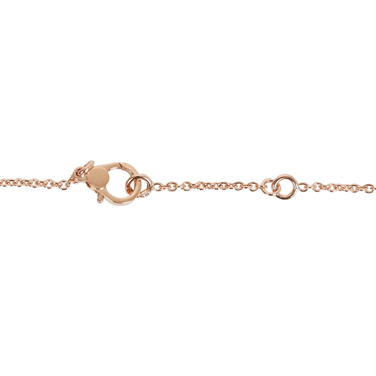 Hermes 18k Rose Gold San Coloris Diamond Finesse Pendant Necklace