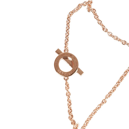 Hermes 18k Rose Gold Diamond Finesse Pendant Bracelet