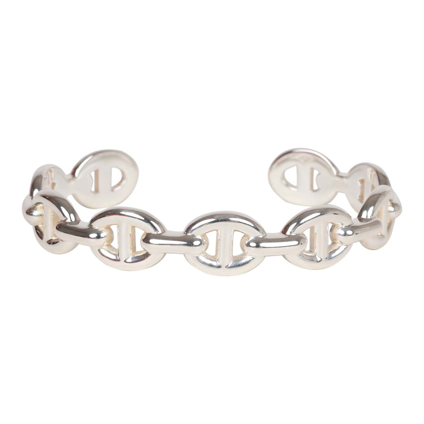 Hermes Chain D'Ancre Echainee Silver .925 Bracelet