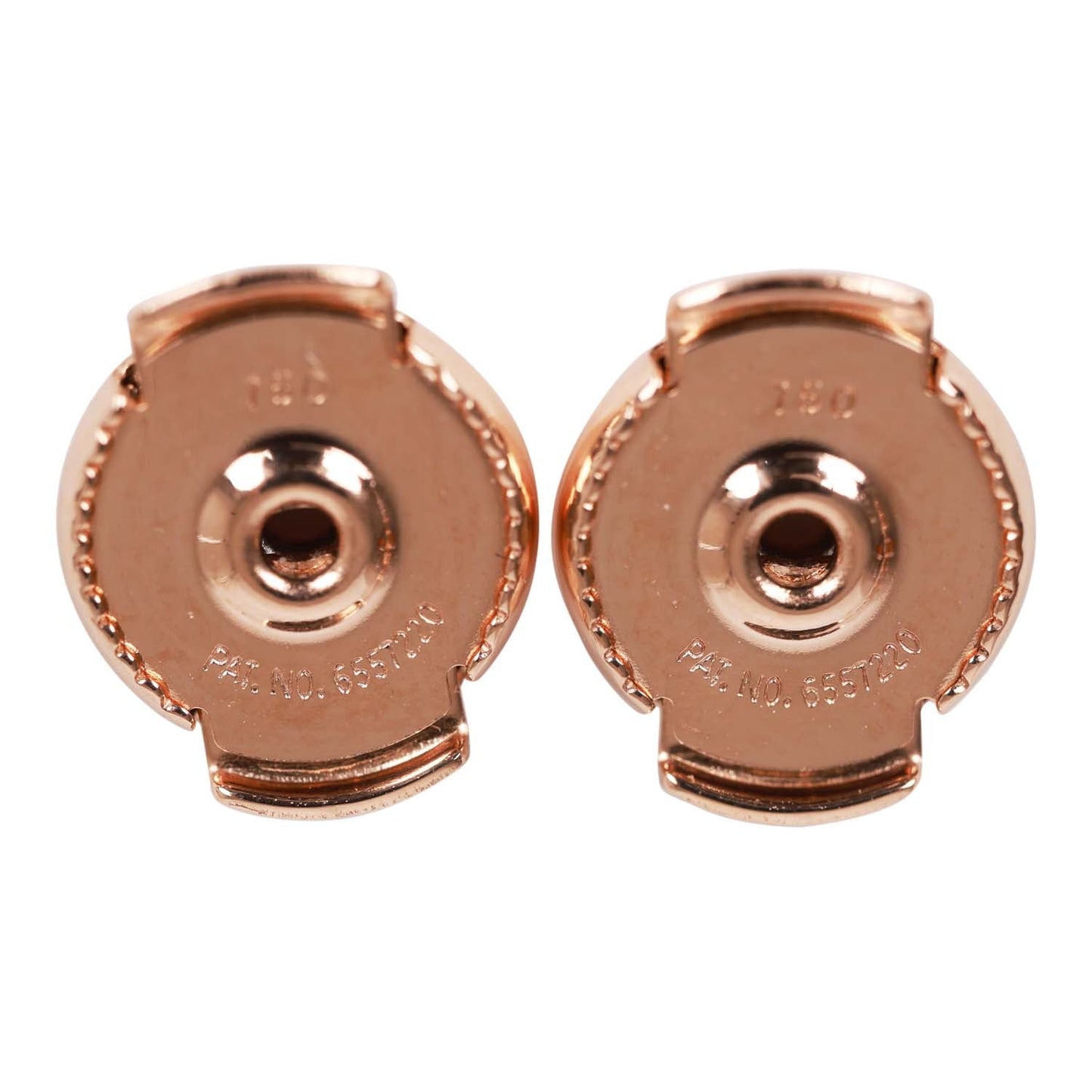 Hermes 18K Rose Gold Chain D'Ancre TPM Earrings